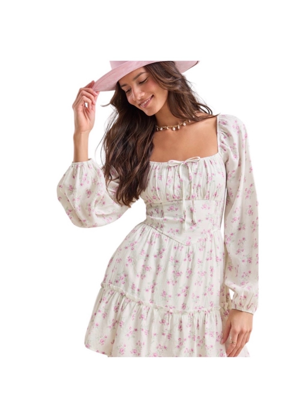 Altar’d State Hayley floral mini dress - large